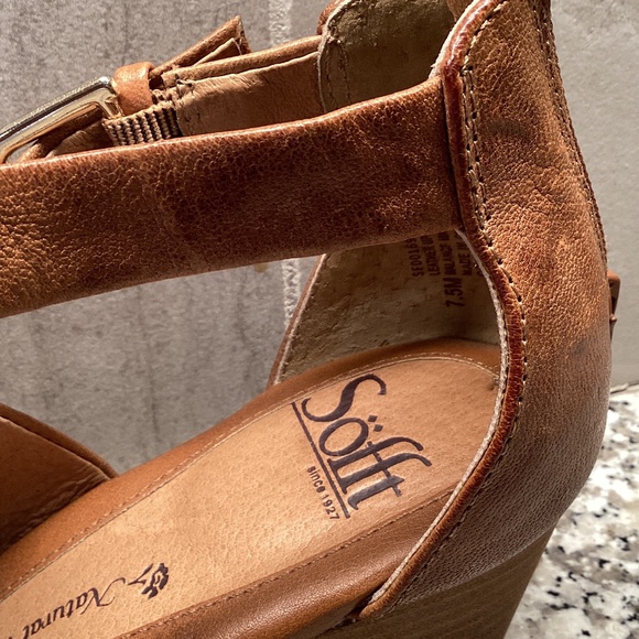 Sofft Tan Leather Sandals Size 7.5 - Picture 6 of 8